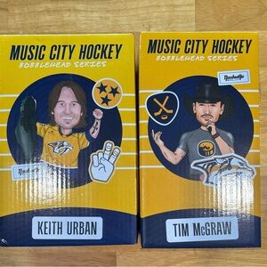 Keith Urban and Tim McGraw Nashville Predators Bobblehead NEW IN BOX
